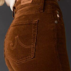 AG Adriano Goldschmied Women’s Mari Ankle High Rise Straight Corduroys - Tan